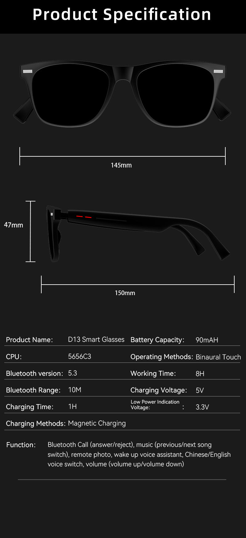 Smart Glasses D13